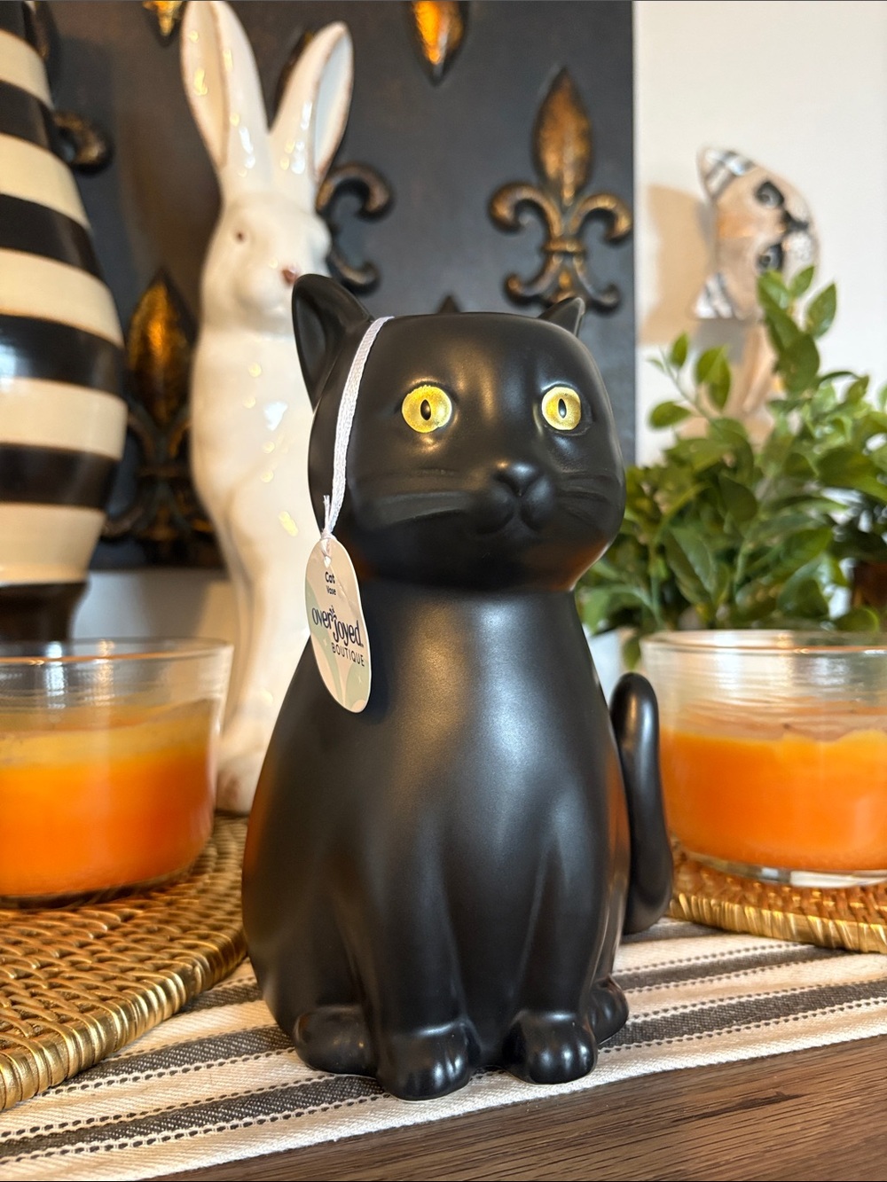🆕Overjoyed Boutique Ceramic Black Cat Vase